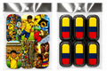 Colombian Flag Face Paint Stick- 6 Pack